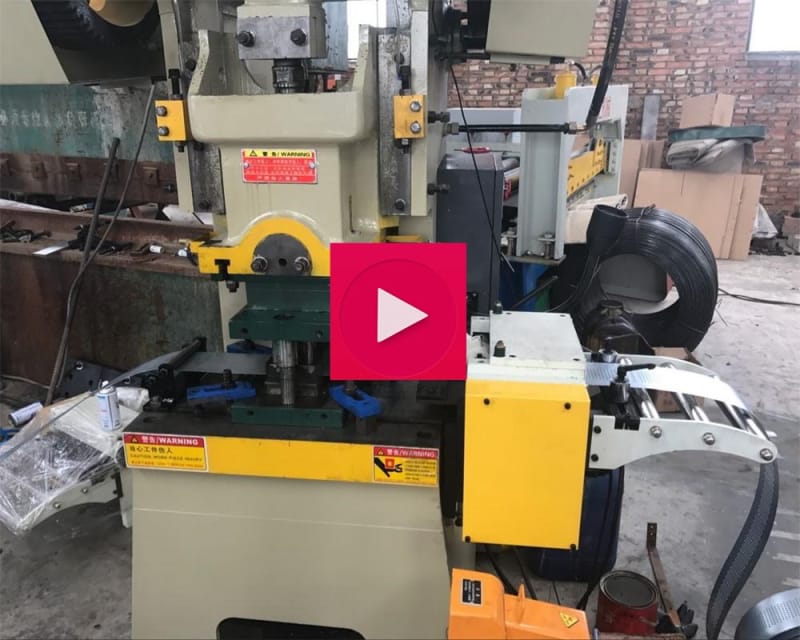 Punching machine loading to container